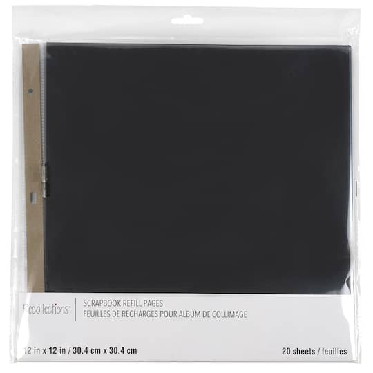 12" x 12" Black Scrapbook Refill Pages by Recollections™